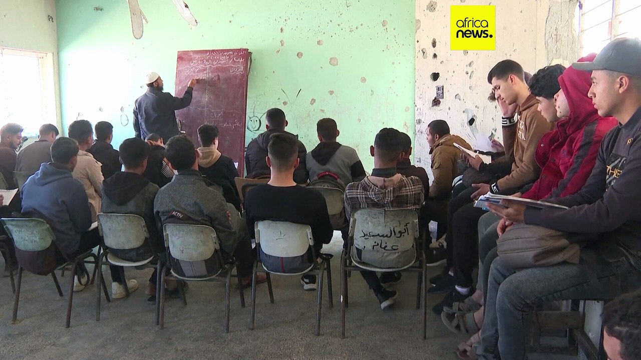 Learning activities resume in Gaza despite schools lying in ruins