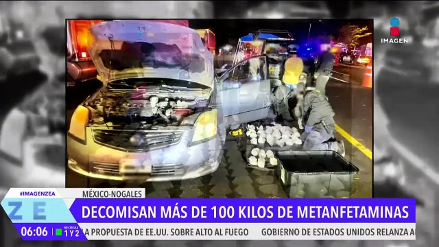 Detienen a 2 personas con más de 100 kilos de metanfetamina en la carretera México-Nogales