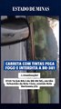 Carreta com tintas pega fogo e interdita BR-381