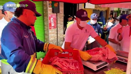 Más de 300 kilos de carne y queso en mal estado fueron incautos en el centro de Medellín
