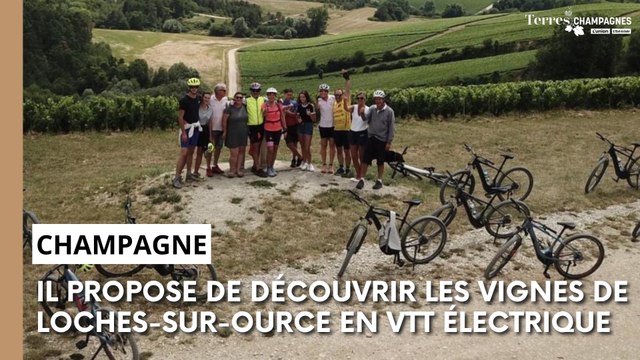 Découvrir les vignes de Loches-sur-Ource en VTT électrique avec Jean-Paul Richardot