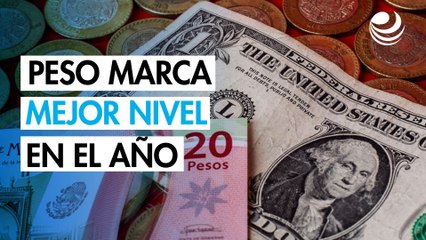Peso mexicano avanza contra el dólar y marca su mejor nivel en lo que va del año