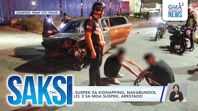 Mga Chinese na suspek sa kidnapping, nakabundol pa ng motorsiklo; 2 sa mga suspek, arestado | Saksi