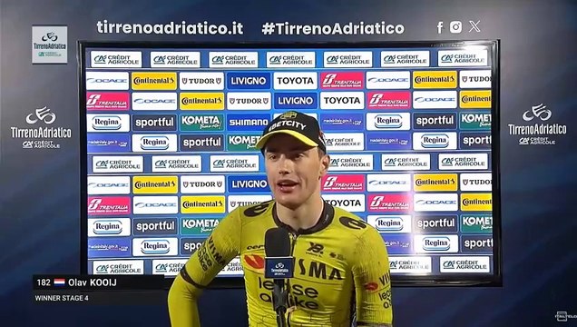Cycling - Tirreno-Adriatico 2025 - Olav Kooij : A really tough day... But I am really happy