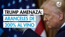 Trump defiende al whisky y amenaza con aranceles de 200% al vino de la UE