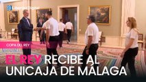 Felipe VI recibe al Unicaja de Málaga tras su victoria en la Copa del Rey 2025