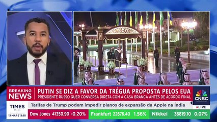 BREAKING NEWS: Vladimir Putin se diz a favor da trégua proposta pelos EUA; Renan de Souza detalha