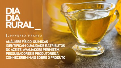 Análises físico-químicas identificam qualidade e atributos do azeite