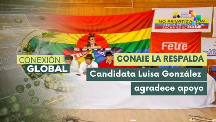 Candidata González contará con la CONAIE en la 2.ª vuelta presidencial