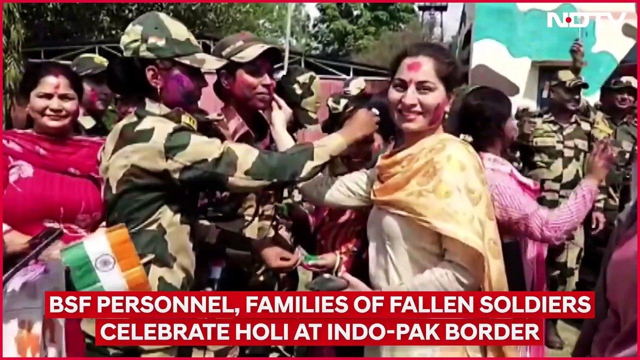 Holi 2025  BSF Personnel, Families Of Fallen Soldiers Celebrate Holi At Indo-Pak Border - NDTV (1080p, h264)