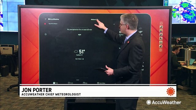 AccuWeather app feature shows how to access severe weather warnings