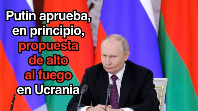 Putin aprueba, en principio, la propuesta de alto al fuego con Ucrania