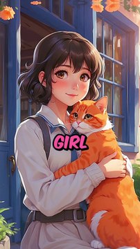 Girl and her Cat 🐱❤️ #lifelessons #moralstories #mindset