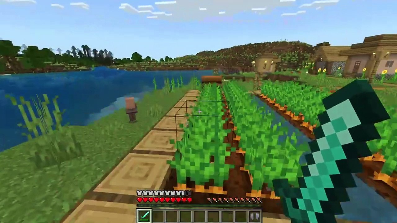 Slaughtering the VILLAGERS in Minecraft