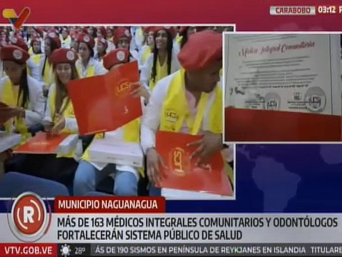 Más de 163 médicos integrales y odontólogos fortalecerán el sistema público de salud de Carabobo