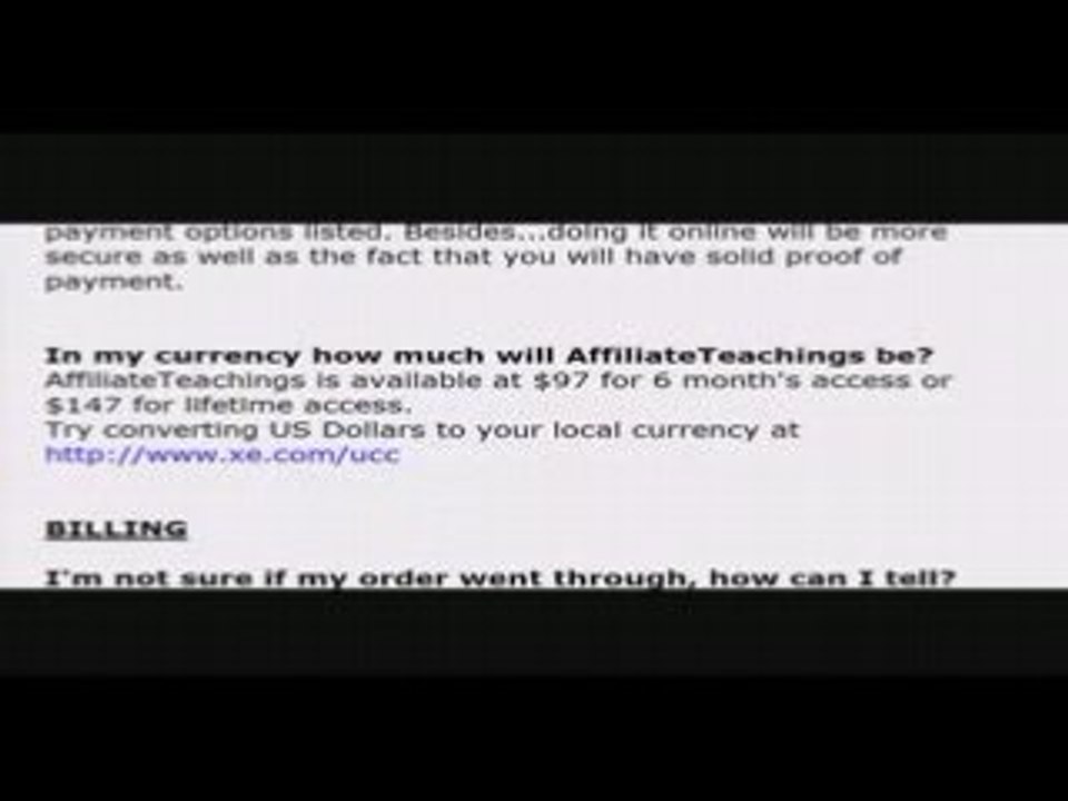 Affiliate Teachings faq