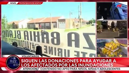 Un cronista de TN rompió en llanto durante el recorrido de un camión que lleva donaciones para Bahía Blanca