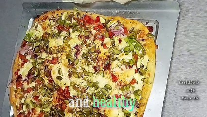 "Healthy & Delicious Veg Pizza | Loaded with Cheese, Veggies & Pumpkin Seeds | Must-Try Recipe!"