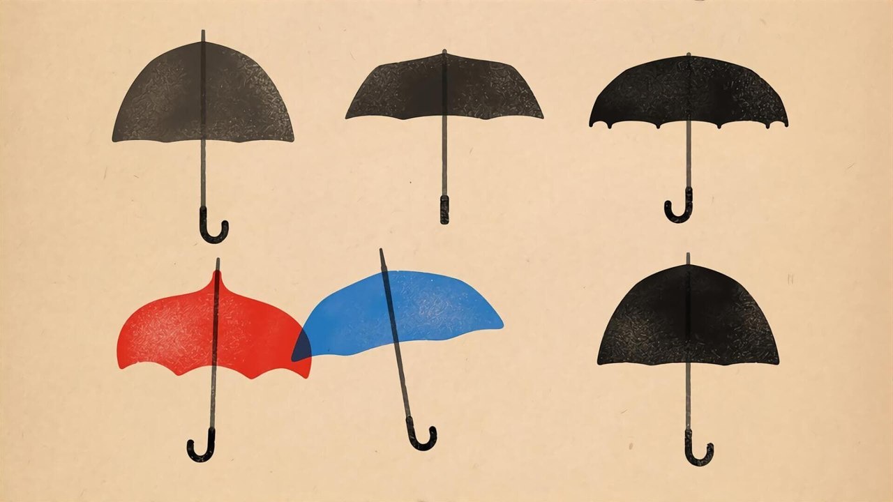 Le parapluie bleu