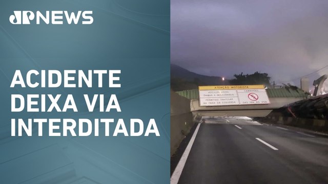 Confira maiores informações sobre queda de passarela na Rodovia Anchieta