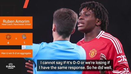 'It depends' - Amorim on Dorgu protesting against United penalty