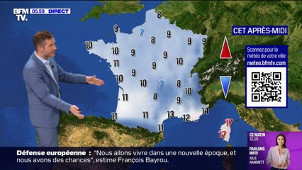 Une France scindée en deux, avec quelques éclaircies sur le Nord-Ouest et de la pluie dans le Sud-Est, avec des températures comprises entre 7°C et 17°C... La météo de ce vendredi 14 mars
