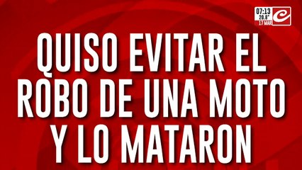 Tremendo: quiso evitar el robo de una moto y lo asesinaron de un disparo
