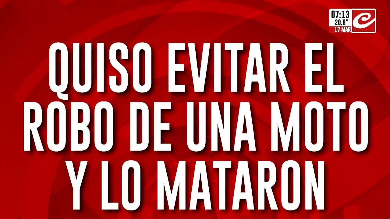 Tremendo: quiso evitar el robo de una moto y lo asesinaron de un disparo