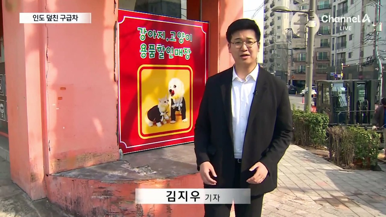 인도 덮친 사설 구급차…70대 의식불명