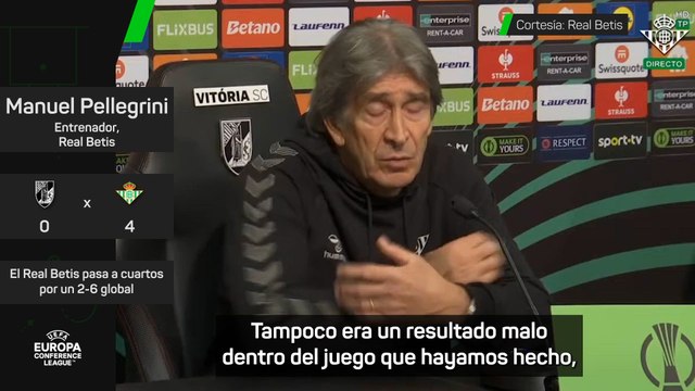 Rueda de prensa Pellegrini Vitoria Guimaraes 0 - Real Betis 4 | UEFA Conference League