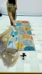 Satisfying Videos: Cleaning A Beautiful Carpet Covered In Black Mud - ASMR Carpet Cleaning #shorts