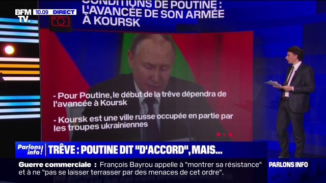LES ÉCLAIREURS - Trêve en Ukraine: Quelles sont les conditions de Vladimir Poutine