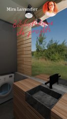 Aménagement de salle de bain mansardée avec lave linge