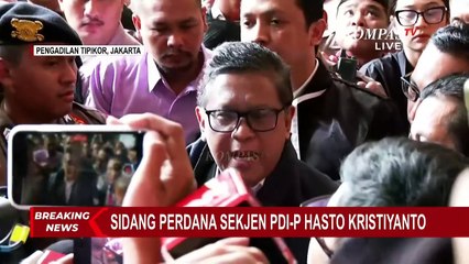 Momen Hasto Teriak Sebelum Masuk Mobil Tahanan usai Jalani Sidang Perdana Kasus Harun Masiku