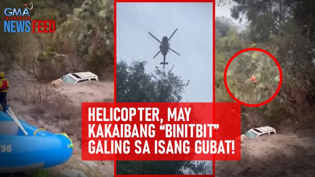 Helicopter, may kakaibang “binitbit” galing sa isang gubat! | GMA Integrated Newsfeed