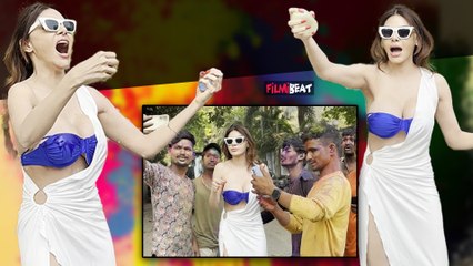 Holi 2025 : Sherlyn Chopra ने Papz के साथ किया Holi Celebration, Hot look देख Fans हुए हैरान!
