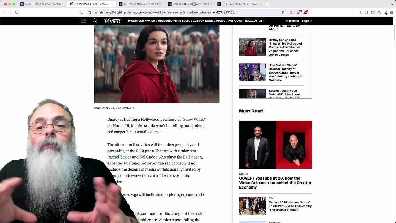 DISNEY CANCELA todas as PREMIERES do FILME da BRANCA de NEVE devido a MONTANHA de CONFUSÃO LACRADORA