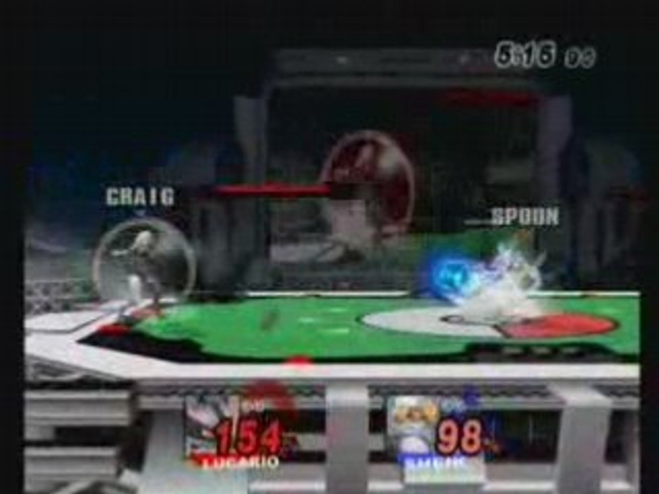 SSBB: Craig (Sheik) vs Spoon (Lucario)
