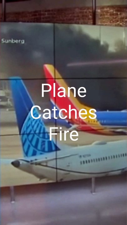 Plane Catches Fire at Denver International Airport