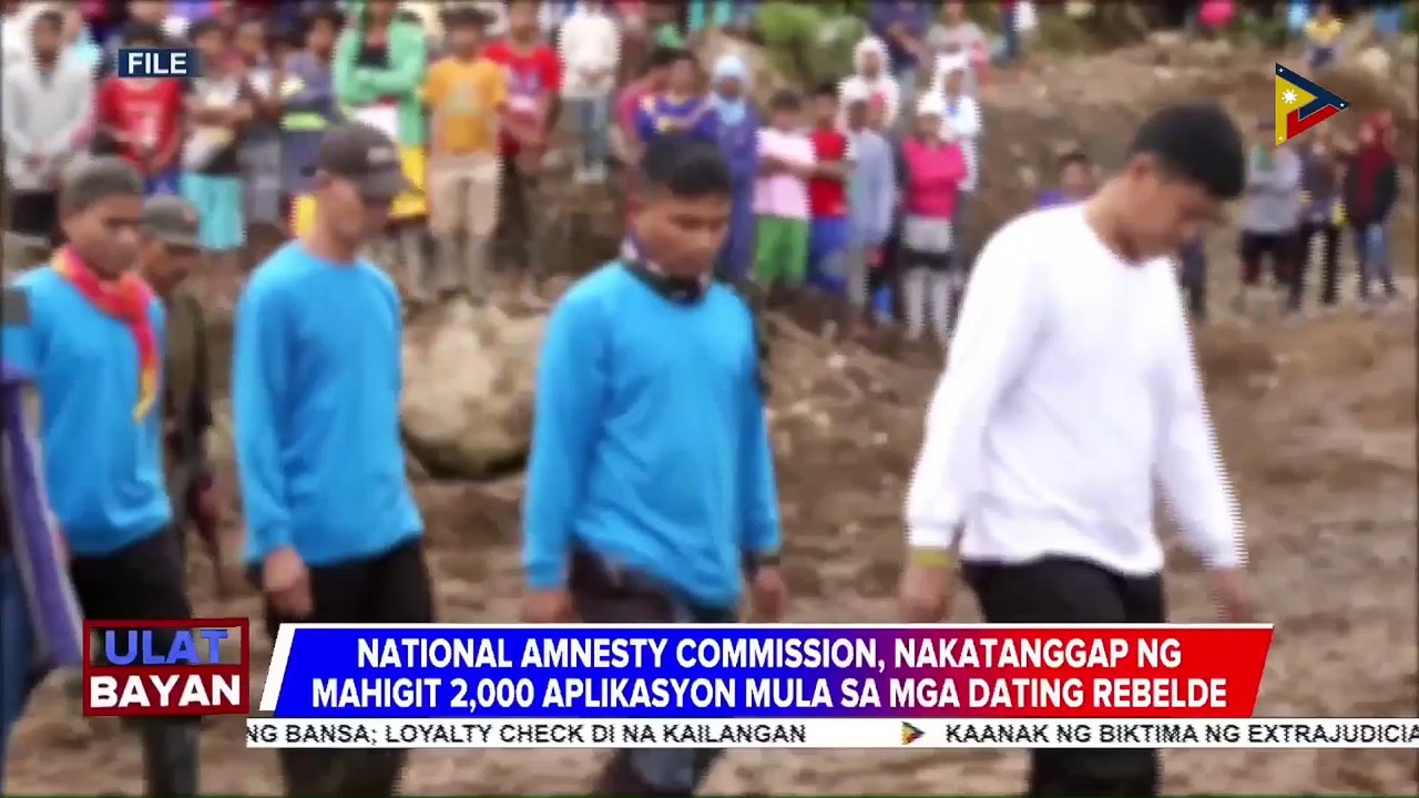 National Amnesty Commission, nakatanggap ng mahigit 2K aplikasyon mula sa mga dating rebelde