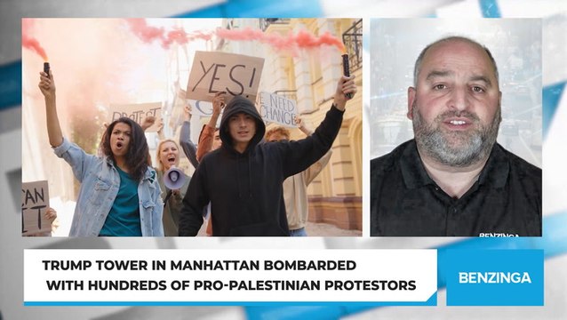 Trump Tower In Manhattan Bombarded With Hundreds Of Pro-Palestinian Protestors