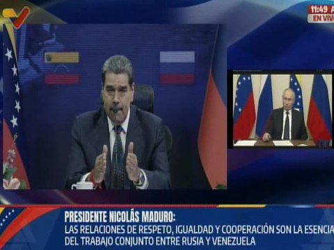 Pdte. Nicolás Maduro: Hemos entrado en una etapa de madurez de las relaciones Rusia-Venezuela