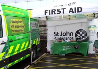 Brand new St John community support vehicle unveiled at the Tyne Tunnels.
