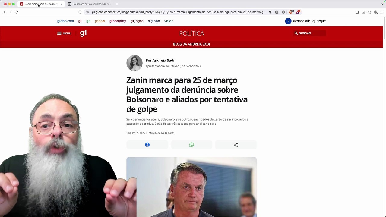 DENUNCIA contra BOLSONARO será JULGADA dia 25 explicitando ABSURDO da PERSEGUIÇÃO JUDICIAL no BRASIL