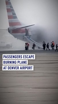 Passengers evacuated after fire on American Airlines plane