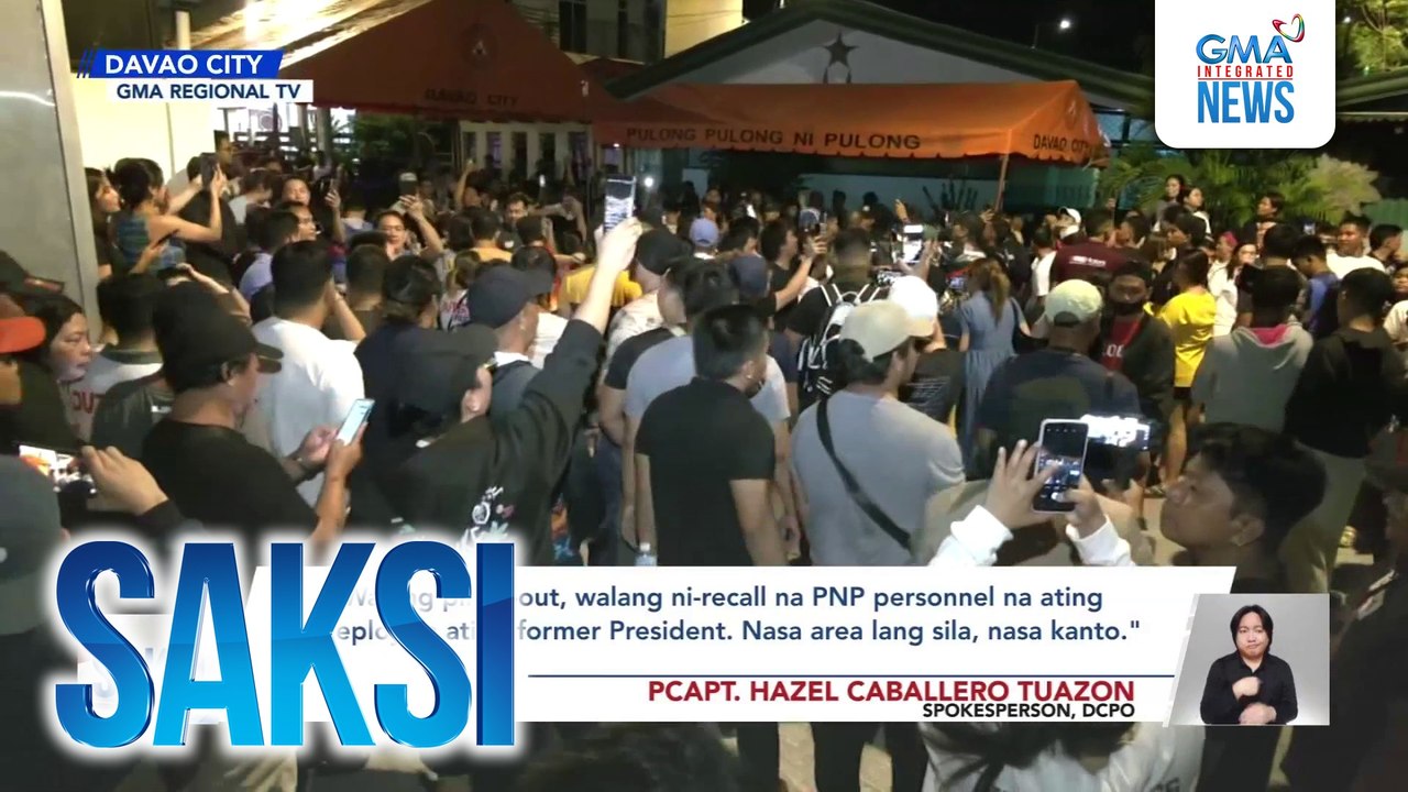 PRO-11, itinangging maghahain ng search warrant sa bahay ni FPRRD; bahay ng dating pangulo, binabantayan ng mga tagasuporta | Saksi