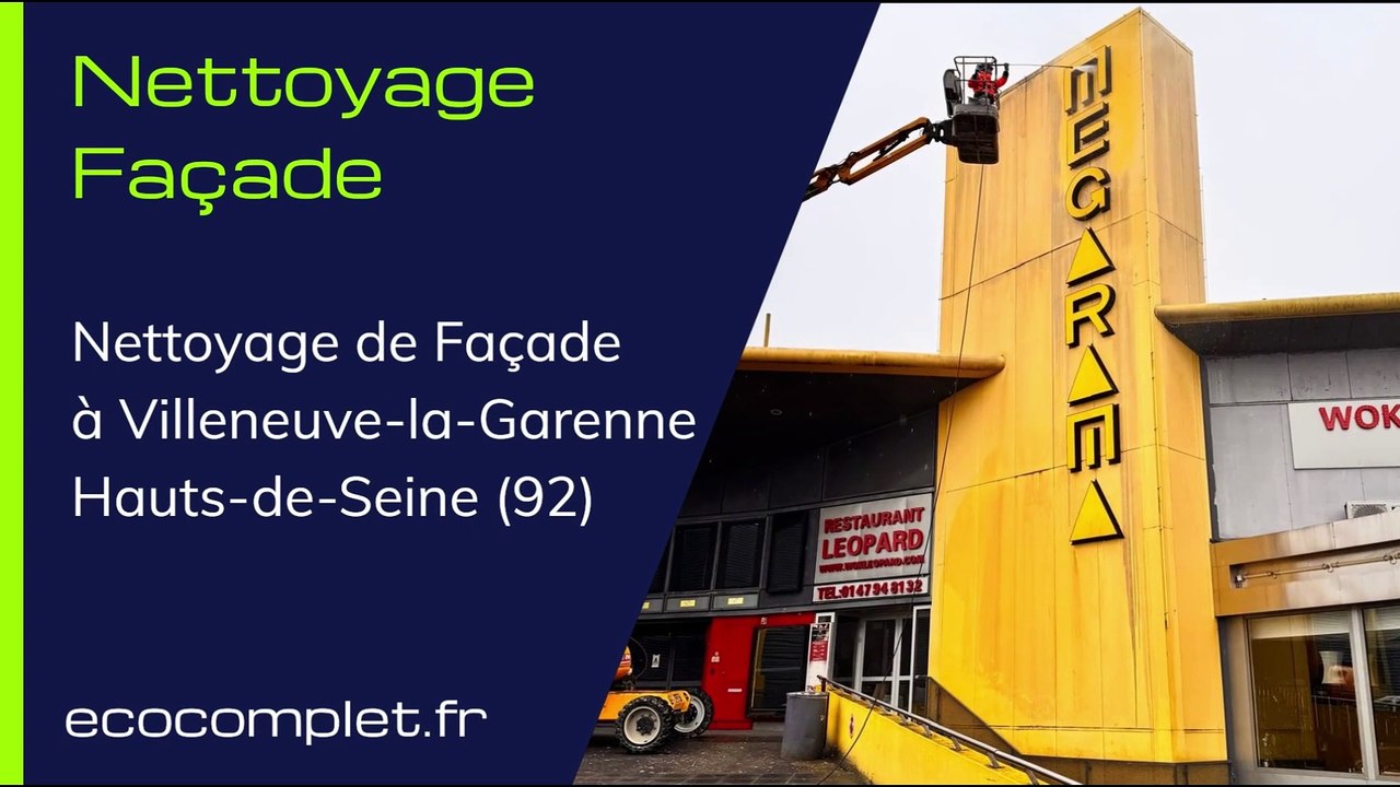 Nettoyage de Façade à Villeneuve-la-Garenne (92) | Ecocomplet
