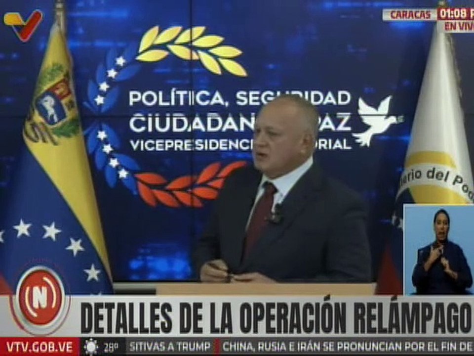 Vpdte. Sec. Cabello: Nosotros no vamos a acompañar a ningún delincuente, no somos cómplices de nadie