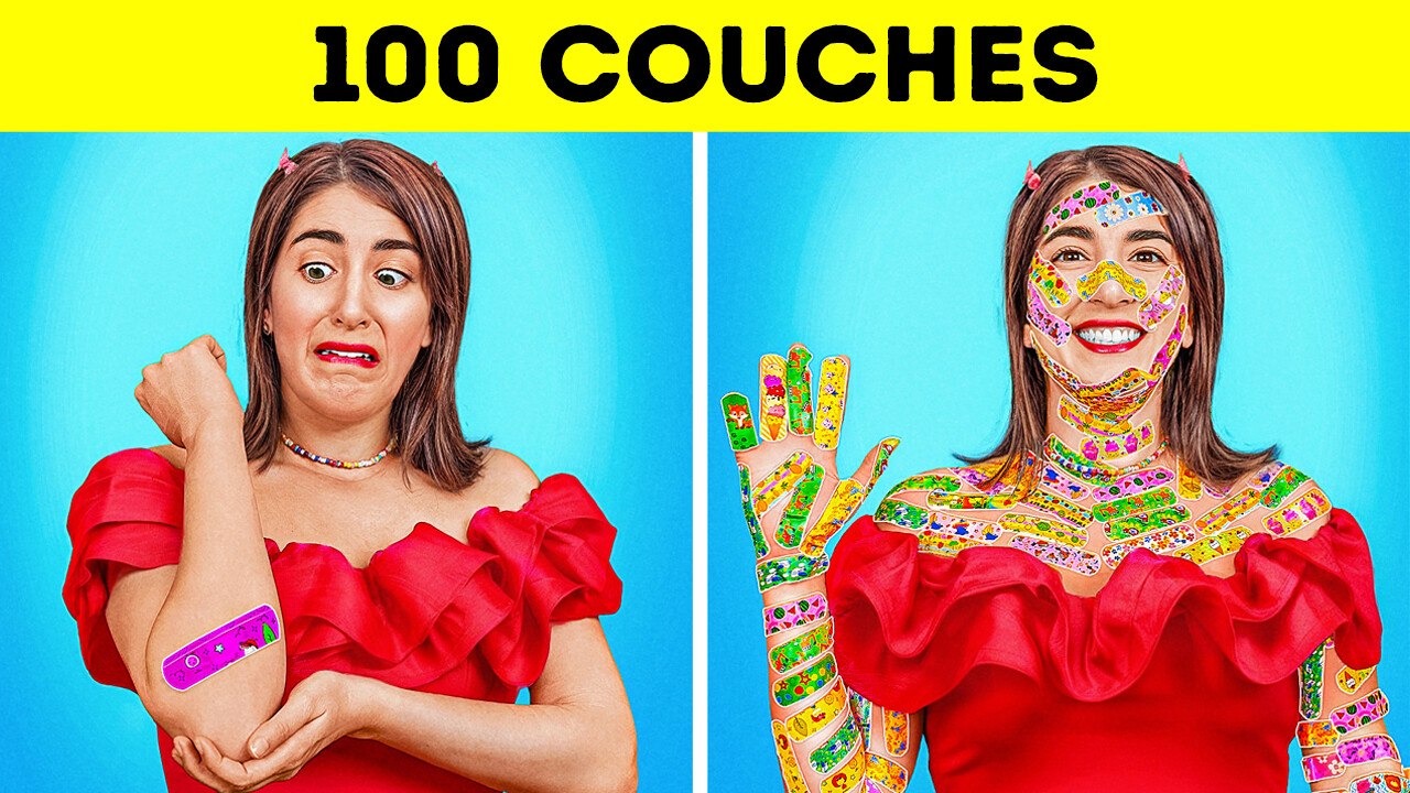NOUVEAU 123 GO! CHALLENGE 100 Couches ! Tourner la roue mystère : Nourriture + Maquillage & Farces