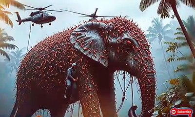 "Trapped in Terror: Elephant Overrun by Flesh-Eating Ants!"**